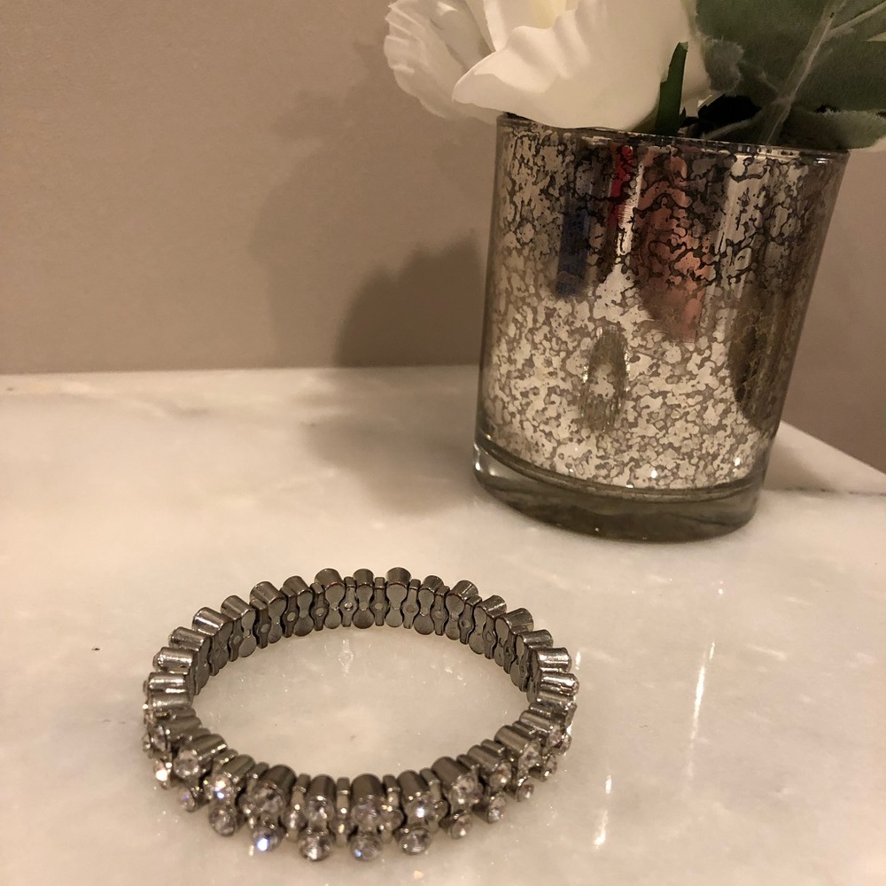 ❌SOLD❌WH|BM Silver Bracelet with Clear Stones